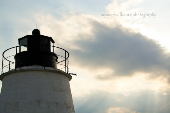 Lighthouse with whispy clouds