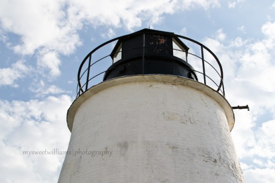 Looking up at lighthouse