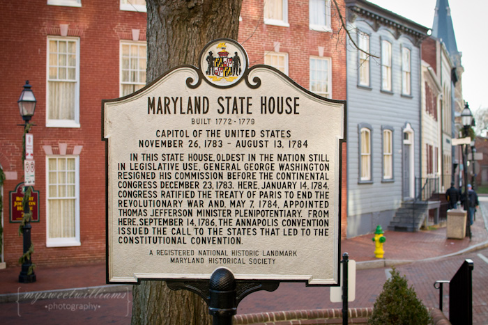 Maryland State House Sign